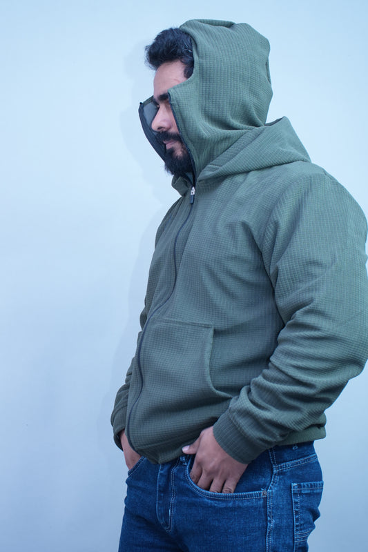 Balaclava Noir Shield Wheelie Bin Green Hoodie