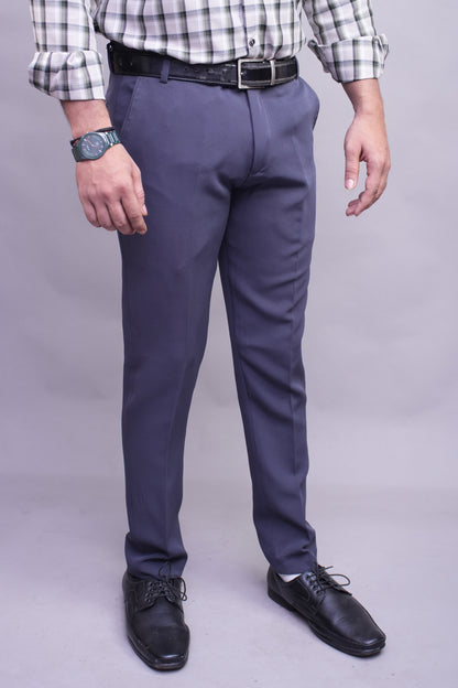 Men's Dark Grey Formal Trousers