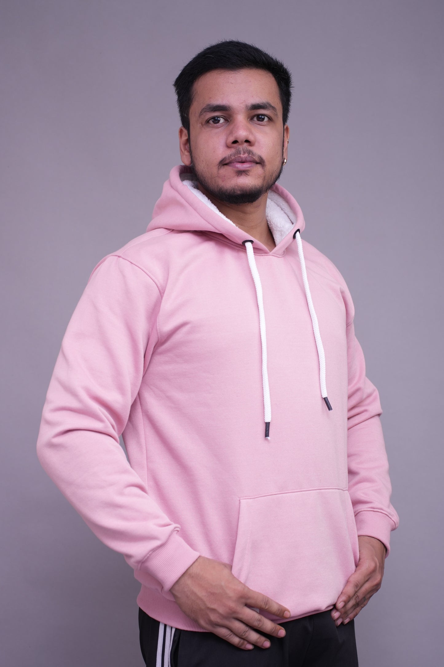 Relaxed Fit Baby Pink Hoodie