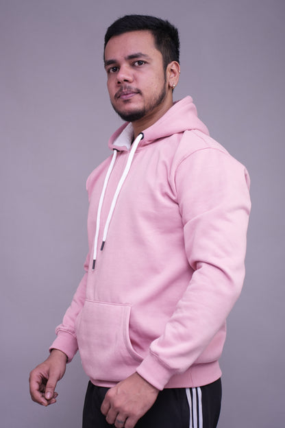 Relaxed Fit Baby Pink Hoodie