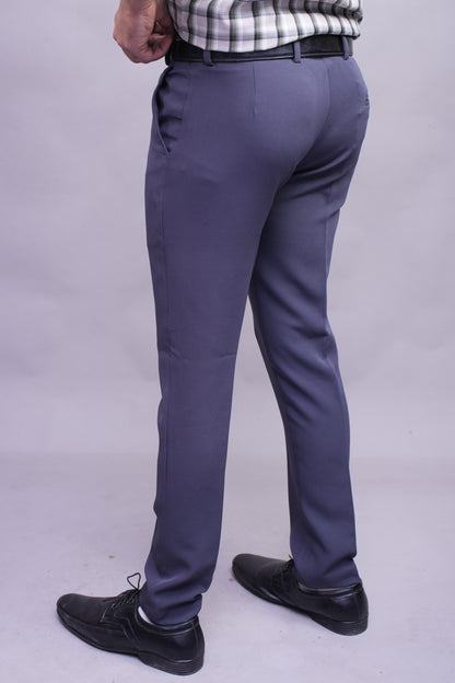 Men's Dark Grey Formal Trousers