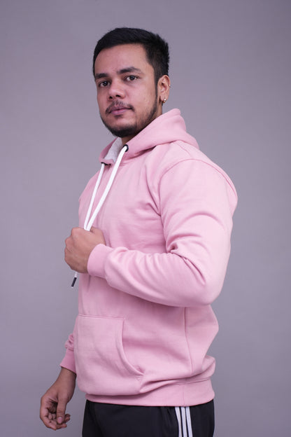 Relaxed Fit Baby Pink Hoodie