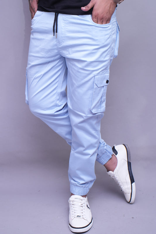 Sky blue Relaxed Fit Joggers