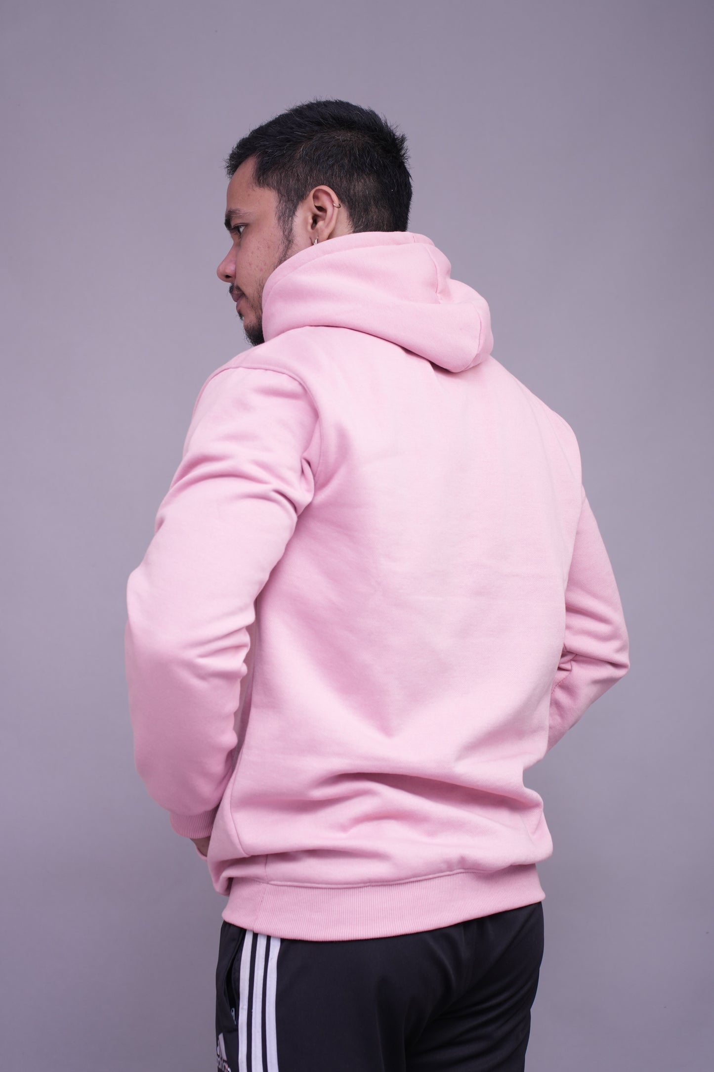 Relaxed Fit Baby Pink Hoodie