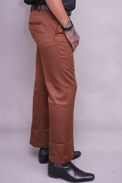 Men Bell Bottom Pants Vintage 60s 70s Flare Formal Dress Smart Trousers Pocket