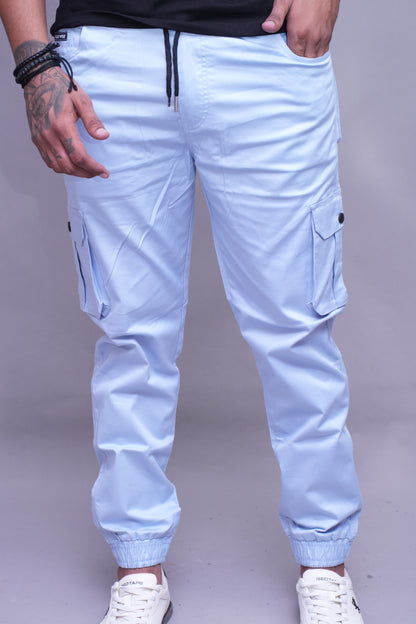 Sky blue Relaxed Fit Joggers