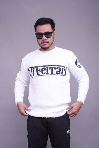 Relaxed Fit Whte Sweatshirt