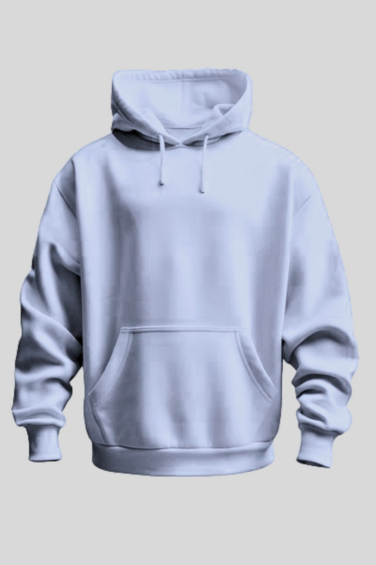 Relaxed Fit Light Grey Hoodie