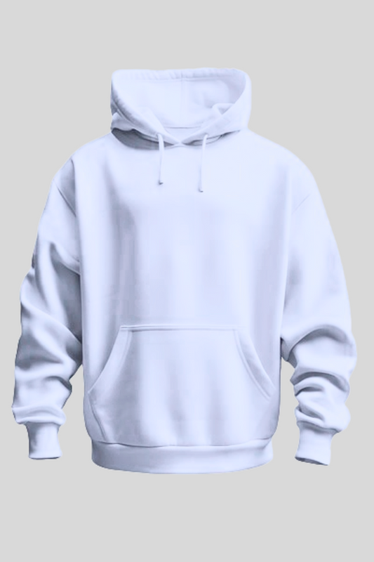 White Relaxed Fit Hoodie